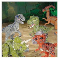 Quebra-cabeças mecânicos chocando ovos de dinossauro que chocam figura de ação de dinossauro realista GROUP2