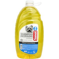 Sanol Dog Shampoo De Pêlos Para Cães Antipulgas 5 Litros Amarelo