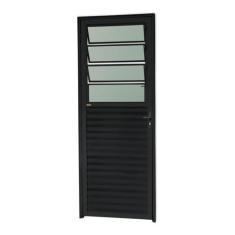 Porta Basculante Linha 25 Vidro Boreal 210x80cm Brimak Abertura Direit