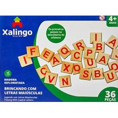 Brinquedo Educativo Pedagógico Em Madeira Brincando Com As Letras Maúsculas