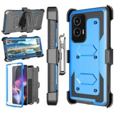 Njjex Capa para Moto G Stylus 5G 2024, coldre para celular Motorola G Stylus 5G 2024, [Nbeck] Protetor de tela integrado resistente à prova de choque com clipe giratório robusto para cinto com suporte