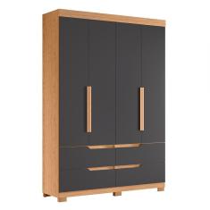 Guarda Roupa Solteiro Doble 4 Portas e 4 Gavetas - Móveis Albatroz