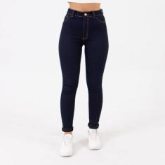 Calça Hot Pant Feminina Azul Carbono Lady Rock, 46, Azul escuro