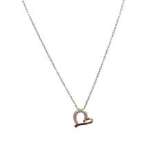 Colar Armazem Rr Bijoux Coração Torcido Com Cristais Rose