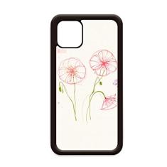 Capa com pintura branca de flores para iPhone 11 Pro Max para Apple Mobile Case