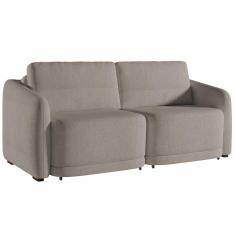 Sofá Cama Casal Para Sala 216cm Polska Z08 Boucle Bege Escuro - Mpozenato