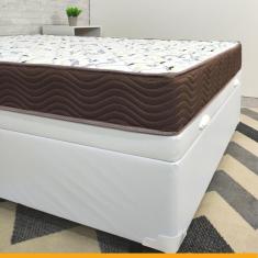 Cama Box Baú + Colchão de Solteiro Ortobom D45 Iso 150 88x188x60cm