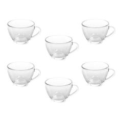 Conjunto 6 Xícaras de Chá Vidro 235ml - Casambiente