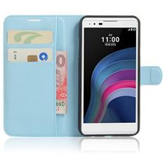 Capa estilo LG X, capa carteira flip de couro PU premium com compartimento para cartão, suporte e fecho magnético [capa interna de TPU à prova de choque] Compatível com estilo LG X