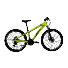 Bicicleta Gios frx Freeride Aro 26 Freio a Disco 21 Velocidades Cambios Shimano Gios Preto Amarelo Neon