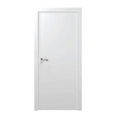 Kit Porta De Madeira Lisa Laqueada 210cmx90cm Moldufama Direita Branco