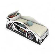 Cama Juvenil Carro Com Baú Branca