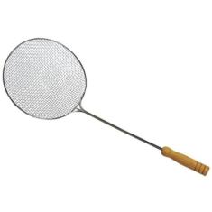 Escumadeira Cabo De Madeira 04 17Cm - ARAMEFER