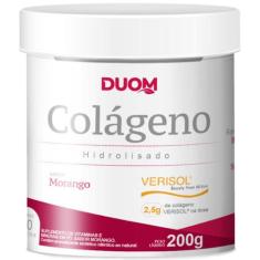 Colágeno Hidrolisado Verisol Vitaminas Morango 200 G - Duom