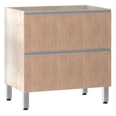 Balcão de Cozinha sem Tampo 80cm Misto 1 Porta Basculante e 1 Gavetão Lis Luciane Móveis