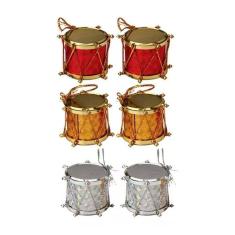 Enfeite de Natal Tamborzinho Metalizado 2,5cmX2,5cm 9 Peças