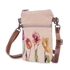 COTT N CURLS Tulipas - Carteiras de pulso para mulheres, bolsas transversais, sacola, bolsa de livros, bolsa transversal, bolsa para celular, Off-white