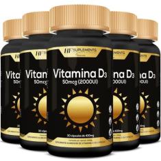 5x vitamina d3 2000ui 30caps premium hf suplements