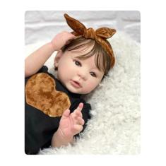 Bebê Reborn Menina  Realista Fio A Fio Com Enxoval Pronta - Mundo Azul