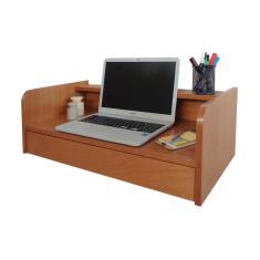 Escrivaninha Suspensa Bancada Com Gaveta Mesa Notebook Madeira Natural