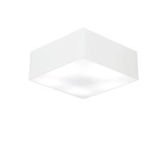 Plafon Quadrado Md-3001 Cúpula em Tecido 12/35x35cm Branco - Bivolt