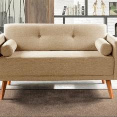 Namoradeira Moderna Decoração Sala, Varanda, Recepção Luma Marrom