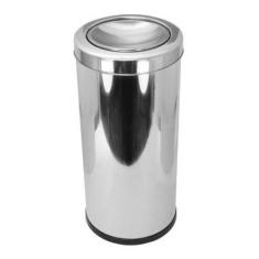 Lixeira Em Aço Inox Com Tampa Meia Esfera 22l - JSN