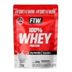 FTW 100% Whey Protein com Proteína Concentrada WPC, Suplemento Alimentar Pós-Treino em Pó com Fonte de Proteína do Soro do Leite, Alto Valor Biológico, Sem Glúten – Refil 900g (Leite)