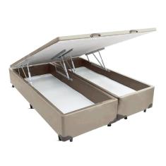 Cama Box Cosmopolita KING SIZE  Corano Bege 193x203