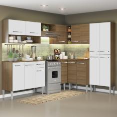 Cozinha Completa De Canto Reto Madesa Emilly 417 com Arm rio