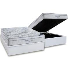 Cama Box Baú Casal: Colchão Molas Ensacadas Ortobom SuperPocket Freedo
