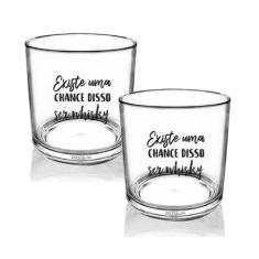 Kit 2 Copos Para Uisque Acrílico Personalizados - Krystalon