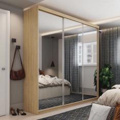 Guarda Roupa Casal Espelho 3 Portas em Perfect Lugano