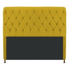 Cabeceira Estofada Cristal 195cm King Size Amarelo