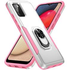 SORAKA Capa para Samsung Galaxy A02s com anel de apoio para os pés Capa rígida de PC Capa de TPU macio para amortecedores Capa Samsung Galaxy A02s Capa robusta