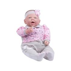 Boneca Ninos Reborn com Boca Aberta Menina 2211 - Cotiplás, Rosa e Cin