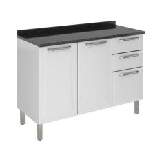 Balcão Cozinha Itatiaia Tarsila 3 Portas 2 Gavetas Branco IG3G2-120, B