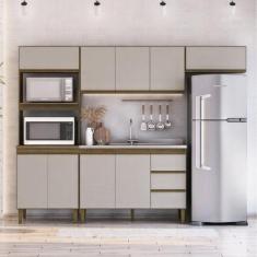 Cozinha Modulada 4 Peças 2 Aéreos 1 Balcão e 1 Torre Quente Margarida 