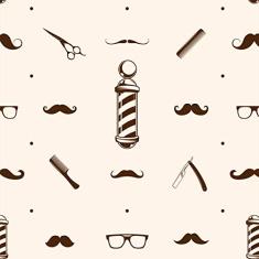 Papel De Parede Adesivo Lavável Barbearia Old School 9m
