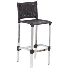 Banqueta Madri Em Alumínio Para Edícula Preto