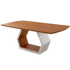 Mesa para Sala de Jantar Ane 180cm Madeira Tampo Barril Laminado Moderna Mobília