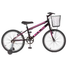 Bicicleta Aro 20 Kls Free Freio V-Brake Mtb Com Roda Lateral Feminina,