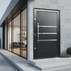 Porta Pivotante Lambril Evolution com Puxador Lado Direito Elite 216x100cm Preto