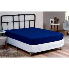 Lençol Cama Casal Padrao Avulso C/Elástico Premiun Liso