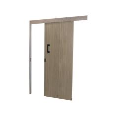 Porta De Correr Madeira 215x90cm Sobrepor Reversível Melamínico Mgm Marrom