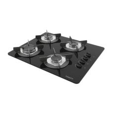 COOKTOP FOGATTI SAFE 4 BOCAS MESA VIDRO - PRETO FLANGE INOX