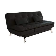 Sofá-Cama Casal 3 Lugares Amanda Corino Preto
