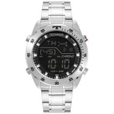 Relógio Technos Masculino Chrono Prata Bj3589Aa1K - Prata