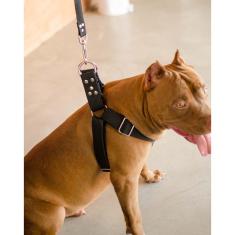 Coleira Peitoral Cachorro Guia Adaptador Doberman Pit Bull M