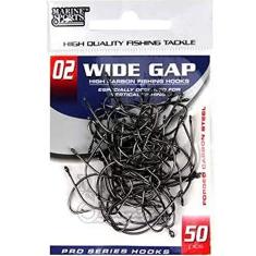 Anzol Marine Sports Wide Gap Cp 02 Com 50 Unid. Preto